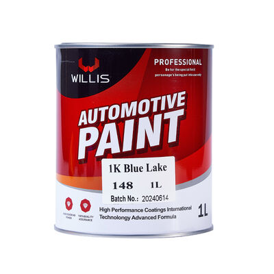 Pintura líquida de resina acrílica de 1K para limpieza de automóviles Pintura de automóviles de un solo componente de lago azul sólido hecha en China