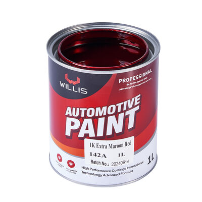 Willis Auto Repair Coating & Paint 1K Basecoat Extra Maroon Red Acrylic Resin for Car Refinish Auto Refinish Automotive Paint