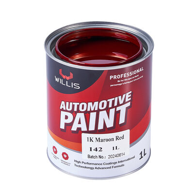 Auto Refinish 1K Maroon Red Basecoat Car Paint Solid 1K 2K Acrylic Resin Liquid Coating for Car Repair Spray Application