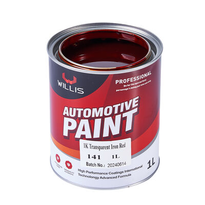 1K Transparent Iron Red Automotive Spray Paint Liquid Coating Made From Acrylic Resin for Car Refinish Metallic Car Paint Jobs
