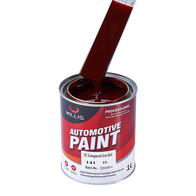 1K Transparent Iron Red Automotive Spray Paint Liquid Coating Made From Acrylic Resin for Car Refinish Metallic Car Paint Jobs