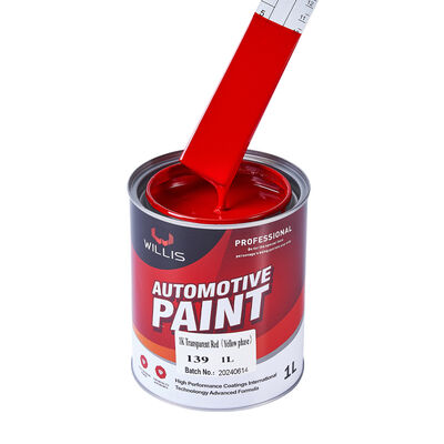 Pintura de automóvil roja transparente de alta calidad de 1K con recubrimiento líquido basado en resina acrílica de primer de 2K para el acabado de automóviles