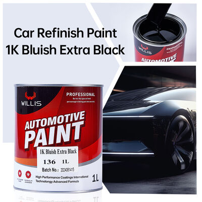 WILLIS 1K Pintura de Color para Plástico Recubierto de Automóviles en Resina Acrílica 1K con Pintura Premium Extra Negra 1K para Pintura de Recubrimiento de Vehículos