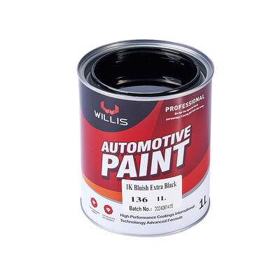 WILLIS 1K Pintura de Color para Plástico Recubierto de Automóviles en Resina Acrílica 1K con Pintura Premium Extra Negra 1K para Pintura de Recubrimiento de Vehículos