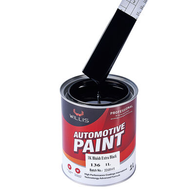 WILLIS 1K Pintura de Color para Plástico Recubierto de Automóviles en Resina Acrílica 1K con Pintura Premium Extra Negra 1K para Pintura de Recubrimiento de Vehículos