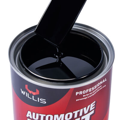 WILLIS 1K Pintura de Color para Plástico Recubierto de Automóviles en Resina Acrílica 1K con Pintura Premium Extra Negra 1K para Pintura de Recubrimiento de Vehículos