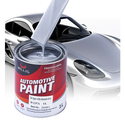 Best Selling High Quality 1K Super White Diamond Silver Automotive Paint Multicolor Spray Coating Strong Metallic Feel Auto