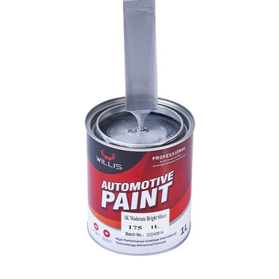 1K Acrylic Silver Auto Paint Single Component Resin Liquid Coating for Automotive Repair Moderate Brightness Spray Application