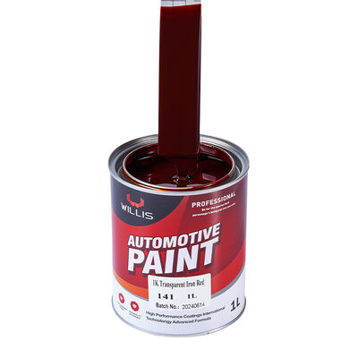 Autobody Coche Pintura de reparación de automóviles Pintura 1k Transparente Hierro Rojo Acrílico Coche Pintura de acabado