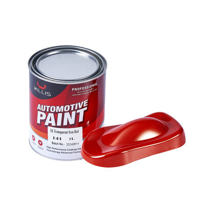 Autobody Coche Pintura de reparación de automóviles Pintura 1k Transparente Hierro Rojo Acrílico Coche Pintura de acabado