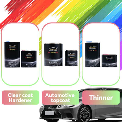 Factory Supply Automotive Paint System: 1K & 2K Car Paint, Silver & with Hardener, Thinner, Clear Coat & Body Filler