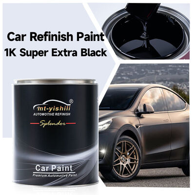 1K Super Black Auto Paint Spray | Acrylic Resin Car Coating with Solvent | Automotive Refinish Thinner, Factory Supply
