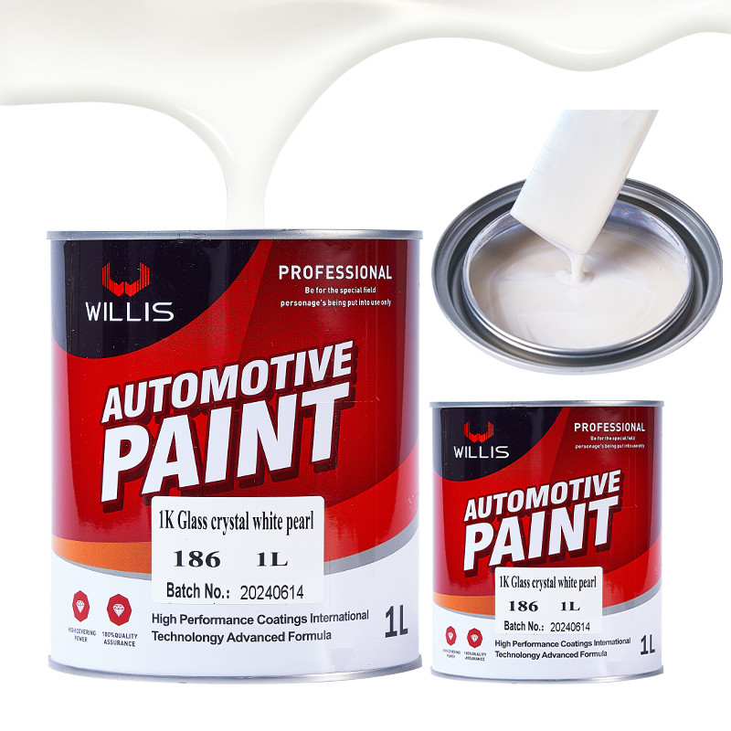 Pintura de automóviles azul brillante y perlable Laca acrílica clara Perla Blanca Pintura de automóviles Alta capa sólida y clara