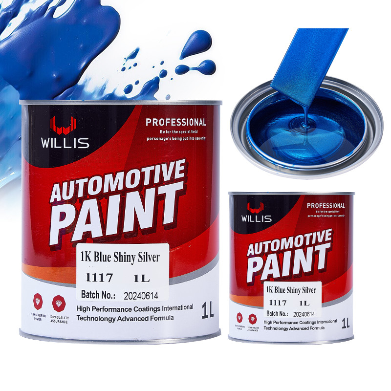 Pintura para automóviles metálica azul brillante de color azul mixto Pintura para automóviles metálica resistente al calor Pintura de pulverización de pigmento de plata acrílica