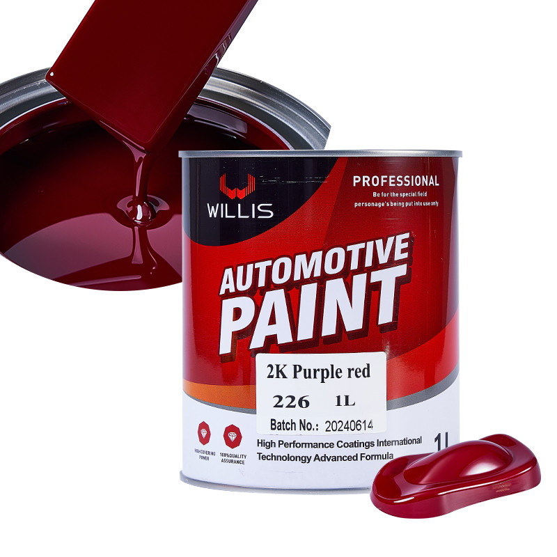 Seca rápida Auto cuerpo de relleno de metal 2K púrpura Rojo pintura automática 2k pintura de pulverización púrpura Rojo