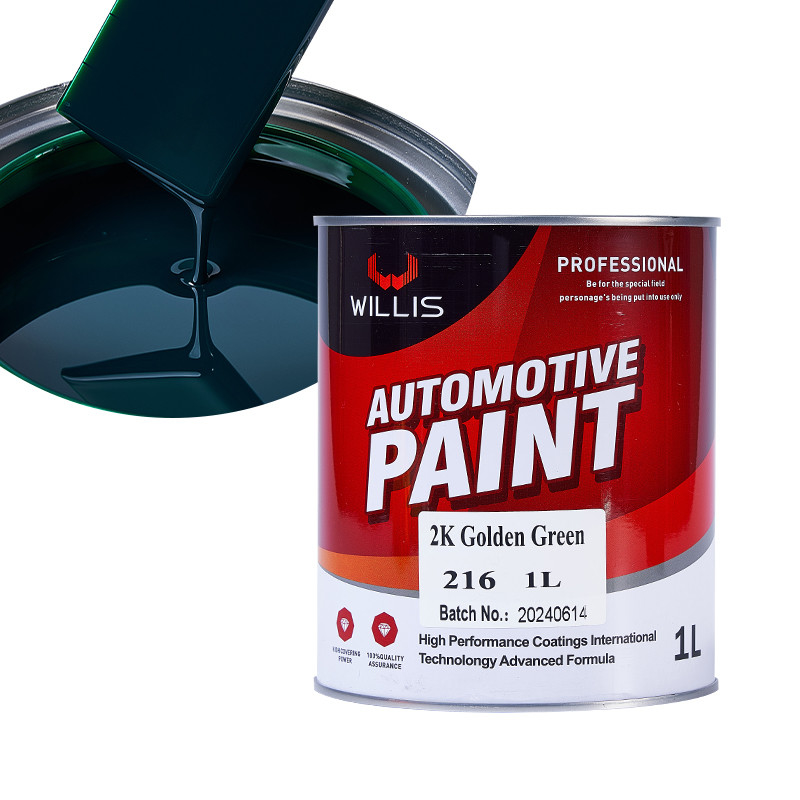 Venta caliente 2K Oro Verde Pintura de coche Auto Refinish Pintura Pintura endurecedor Acrílico Color Pintura