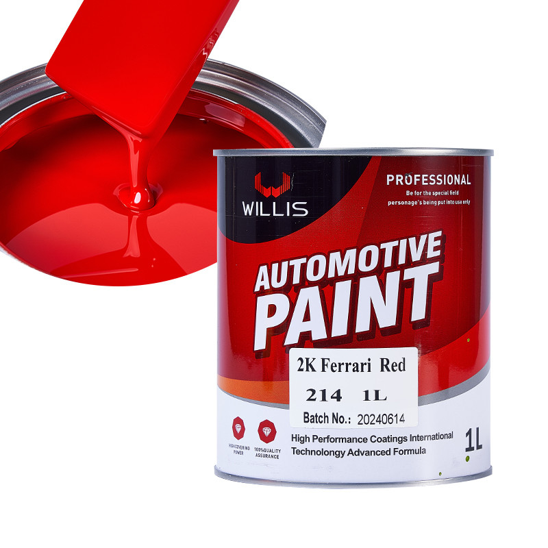 2K de base de pintura de auto rojo, 2K de Ferrari de pintura de auto rojo, pintura de auto de pintura de restauración.