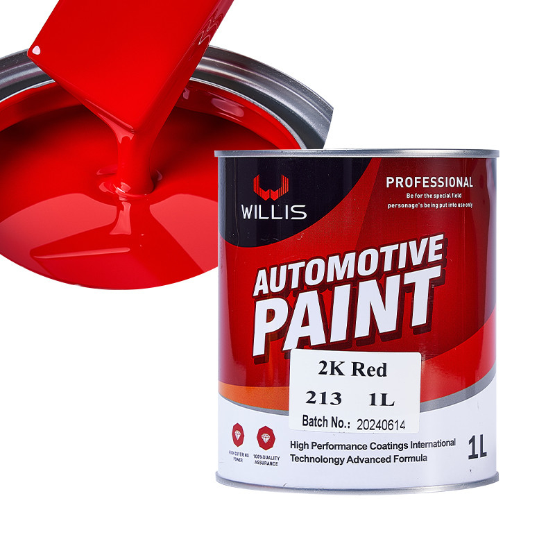 Protección de automóviles 2K Pintura sólida roja Alta dureza 1L / 4L por lata Fácil construcción