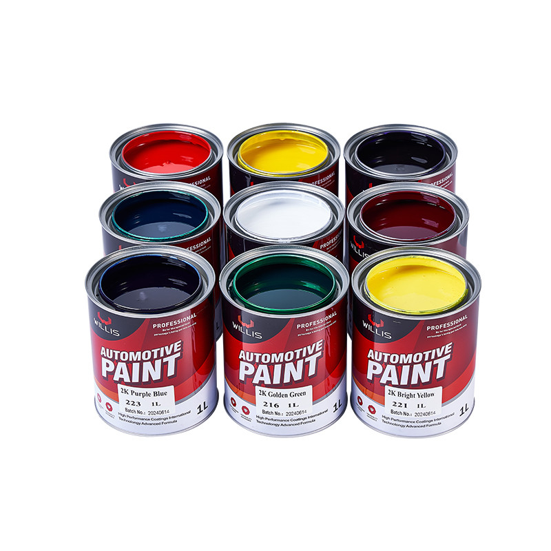 Base dura 2K Rojo Resistente a los rayos UV Pintura automática de dos componentes Pintura automática de dos componentes Pintura de color acrílico