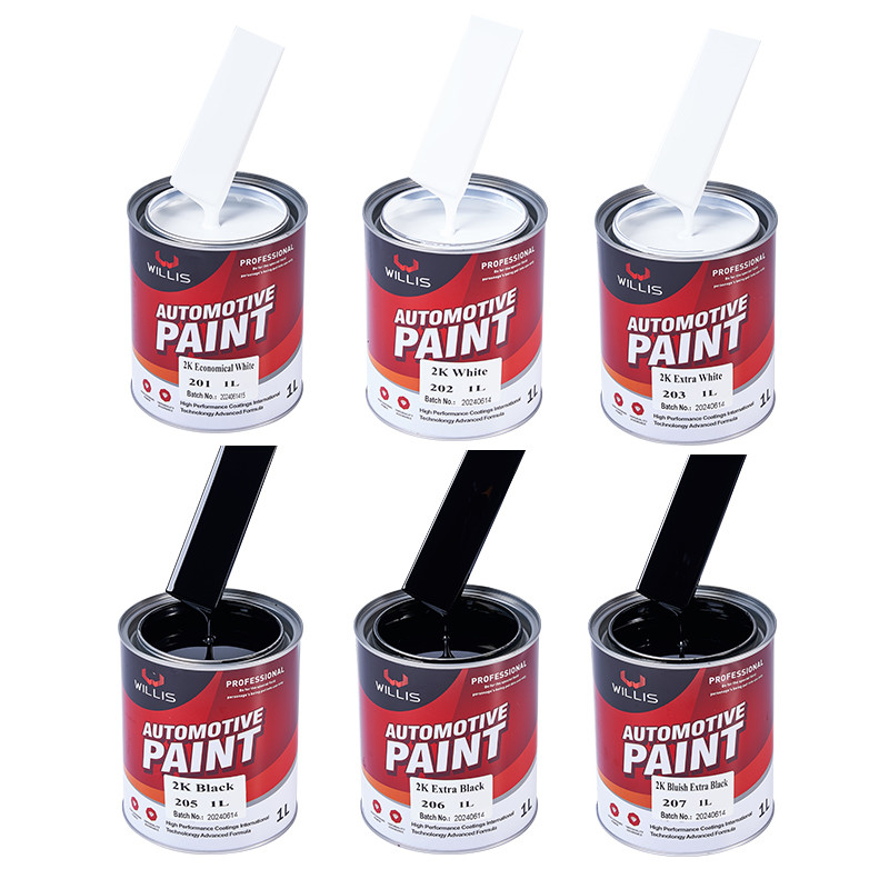 Intermedio 2K colores sólidos de pintura para reparación de carrocería de automóviles sin cambio de color pintura de color acrílico fabricante de pintura de automóviles