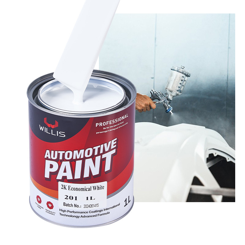 ODM Pintura de automóviles de color blanco sólido de 2k, pintura de acabado de automóviles, pintura de pulverización acrílica, fabricante de pintura de automóviles