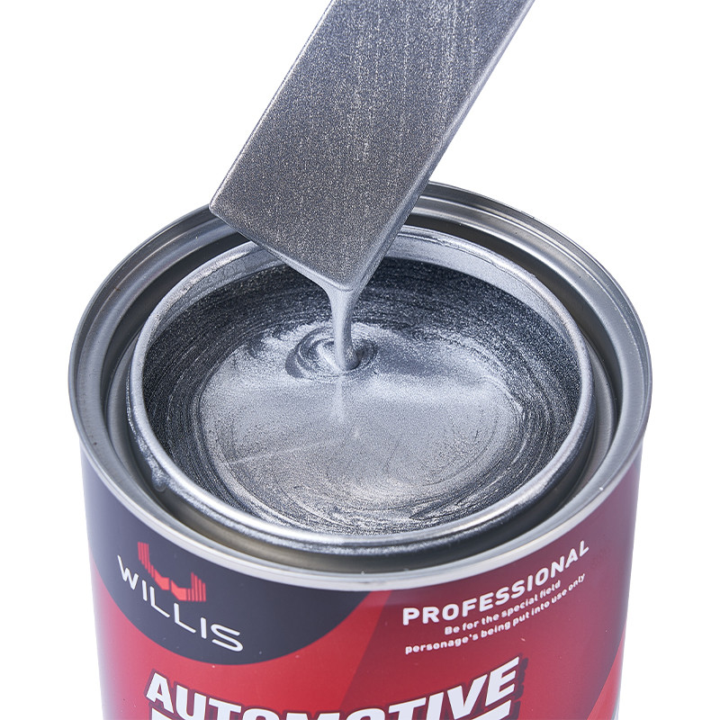 Revestimiento líquido Pintura de automóviles negro plateado, Pintura de automóviles plata mate Para parachoques de plástico 1K Plata gruesa metálica automotriz