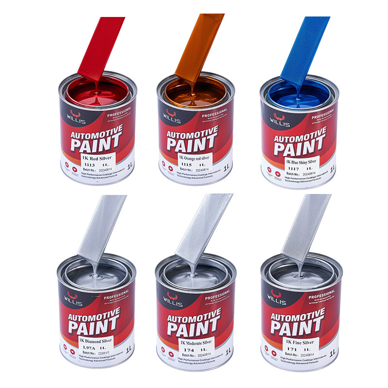 Alta luminosidad Plata base de la capa de pintura, relleno de la carrocería 1K Tinta base de la pintura metálica pintura automotriz pintura de plata