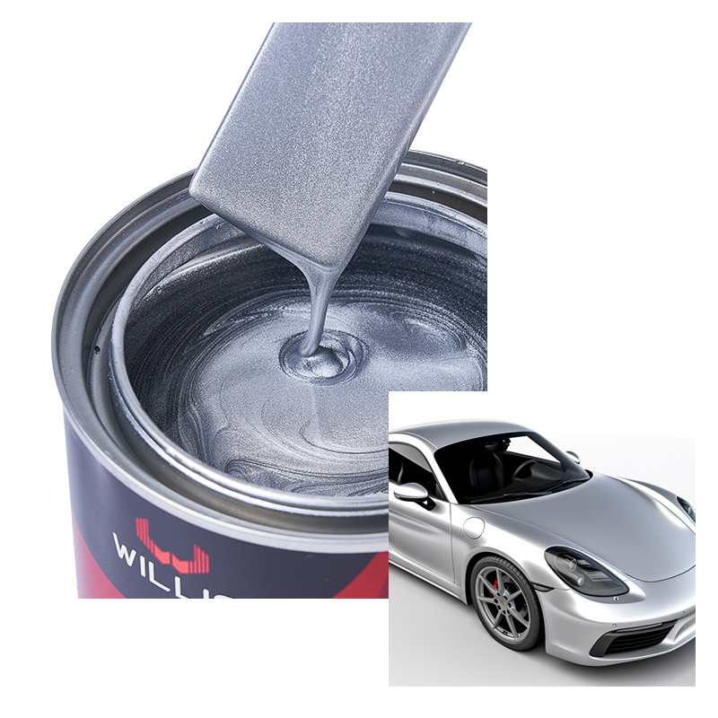 Refinar la pintura de automóviles con polvo de plata metálica 1K Basecoat, pintura de aerosoles de laca acrílica, pintura de automóviles