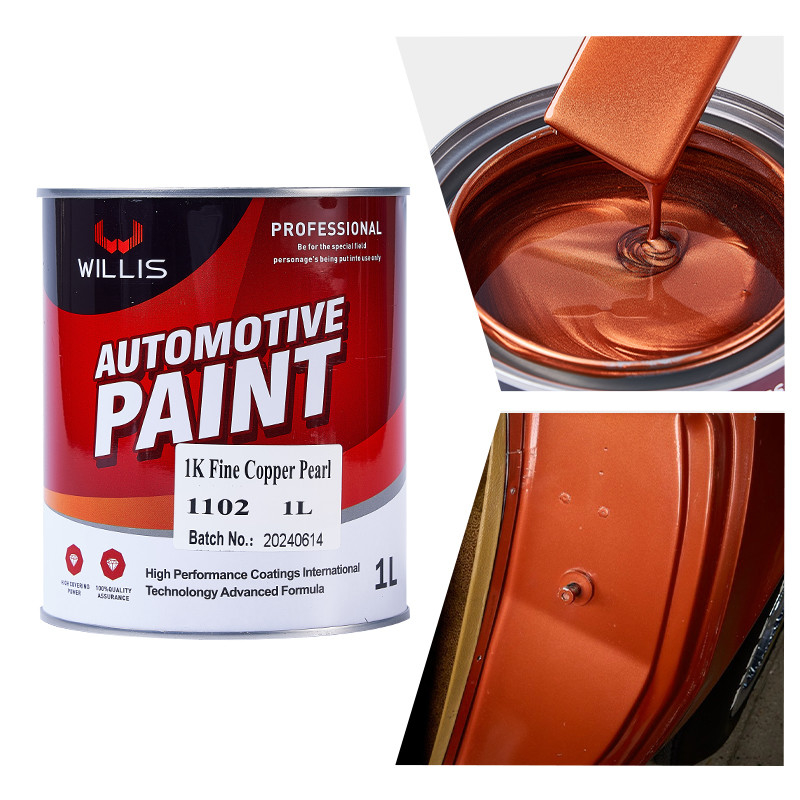 Pintura de laca acrílica resistente a sustancias químicas, colores de pintura de perlas duraderos para automóviles, pintura de color 2K / 1K, perla de cristal 1K
