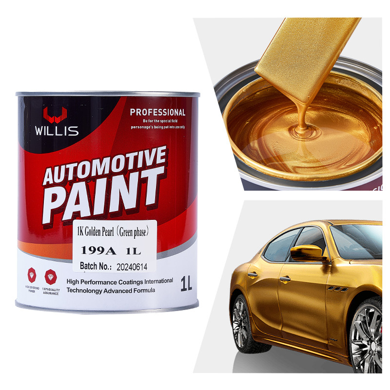 Pintura para automóviles de perlas de 1K para recubrimiento líquido personalizable en fase verde de perla dorada