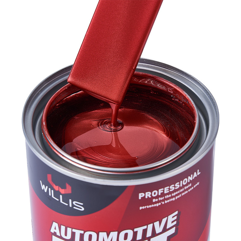 Pintura para automóviles acrílica perlesante de alta saturación de color 1K Rojo Perla fina Pintura para automóviles metálica delgador automotriz