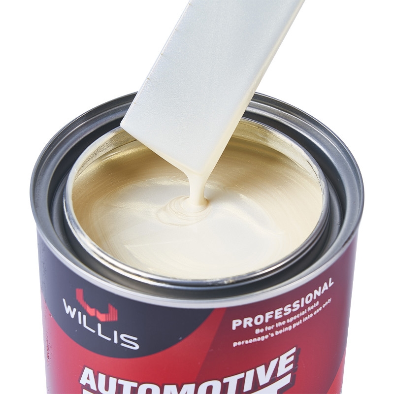 Pintura para automóviles de cristal blanco perla Adhesión fuerte Materia prima acrílica Pintura para automóviles de automóviles Pintura metálica para automóviles