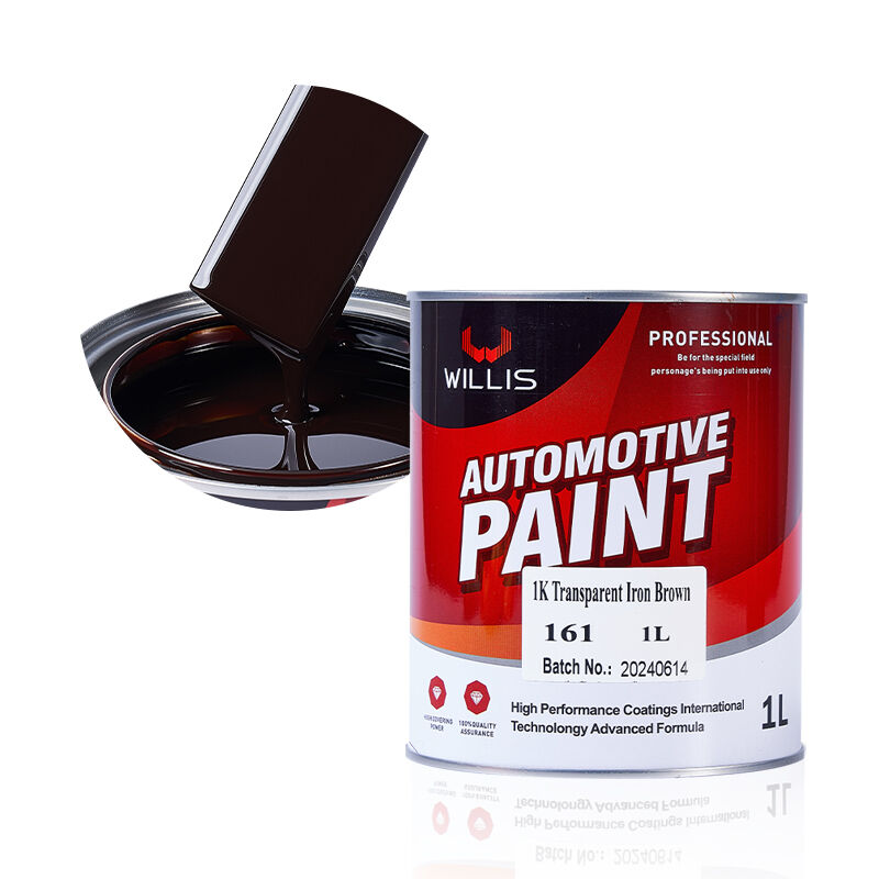 Venta caliente 1K Acrílico Resina de pintura de automóviles de bajo precio de hierro marrón tono metálico Spray Aplicación reparación de automóviles pintura más delgada barniz