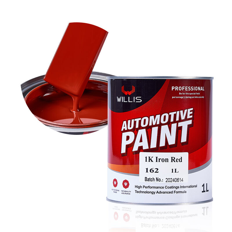 Venta caliente 1K pintura de recubrimiento de automóviles Resina acrílica de alto rendimiento hierro Tonos metálicos rojos Automoción Refinar pintura de automóviles Precio bajo