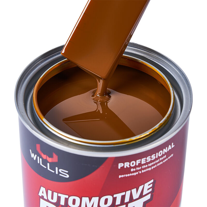 1K Transparente Hierro Amarillo Basecoat Pintura automática Acrílico de resina de recubrimiento líquido para el automóvil Refinish OEM Disponible Auto delgador de pintura