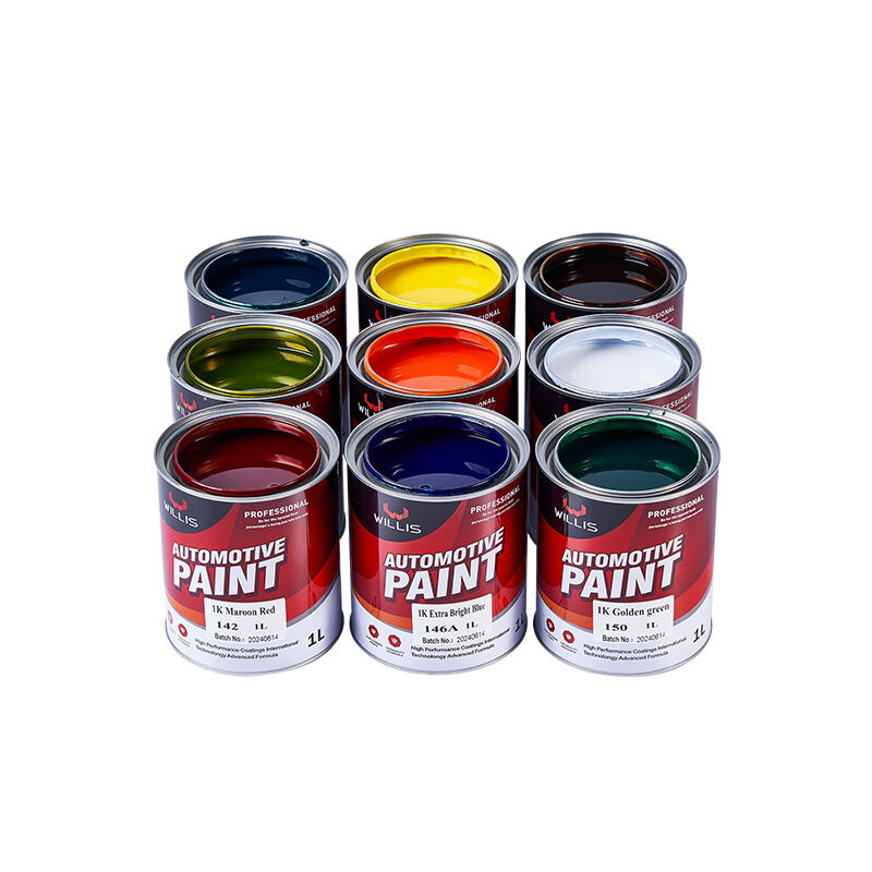 WILLIS 1K Pintura de Color para Plástico Recubierto de Automóviles en Resina Acrílica 1K con Pintura Premium Extra Negra 1K para Pintura de Recubrimiento de Vehículos