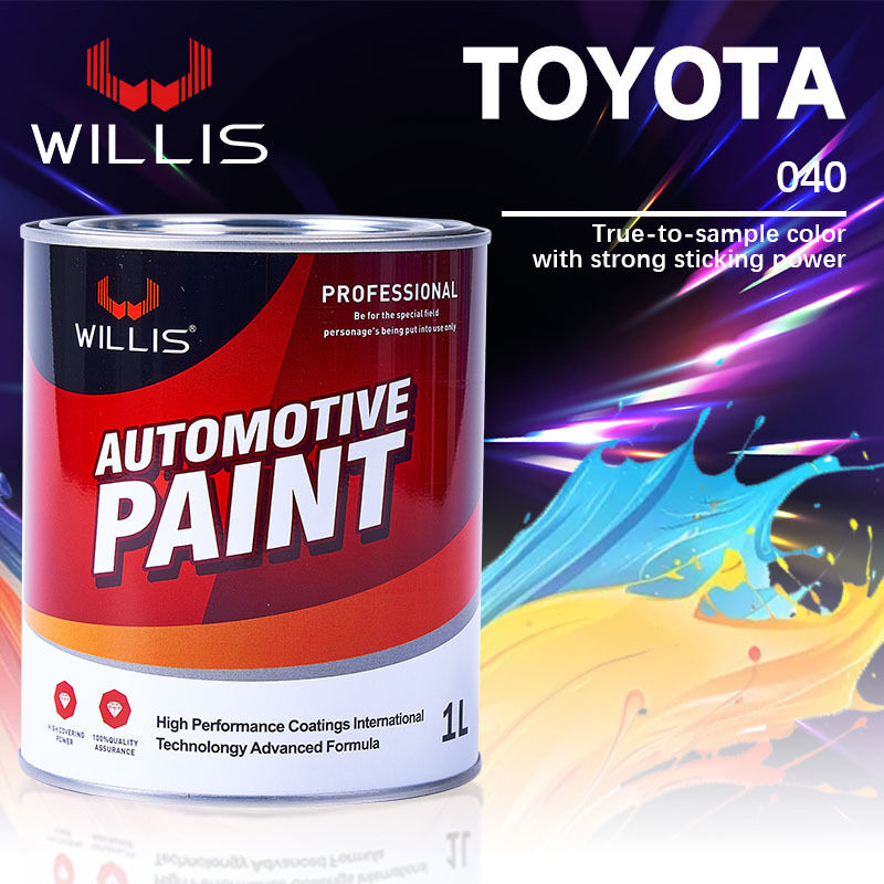 Color personalizable de alto brillo secado rápido 2K pintura sólida para automóviles y auto de acabado de retoque
