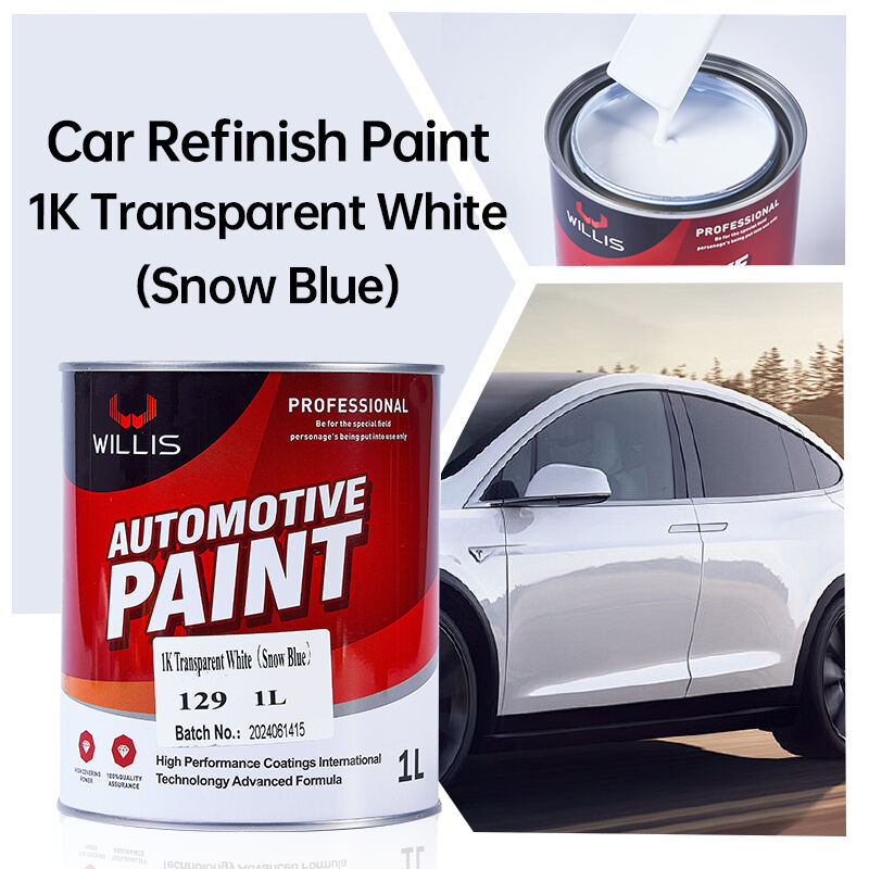1K Transparente Blanco Recubrimiento Líquido para Reparación Automotriz Pintura de Acabado de Coche Resina Acrílica Ecológica de Alto Rendimiento