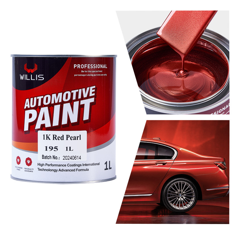 Acrílico seco rápido Flash Perla clara pintura automotriz 1K Perla roja ...